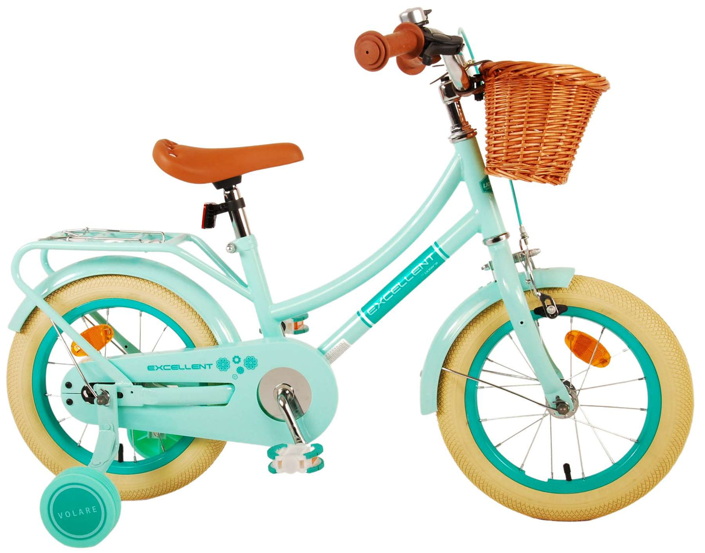 Volare Excellent Kinderfiets - Meisjes - 14 inch - Groen - 3-5 jaar extra afbeelding 3