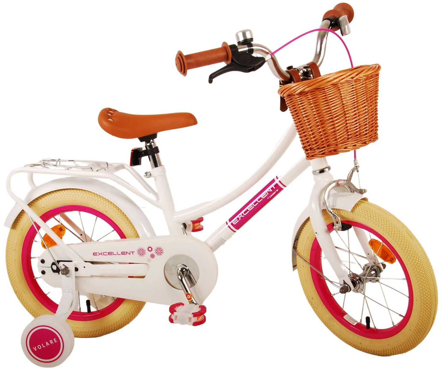 Volare Excellent Kinderfiets - Meisjes - 14 inch - Wit - 3-5 jaar extra afbeelding 4
