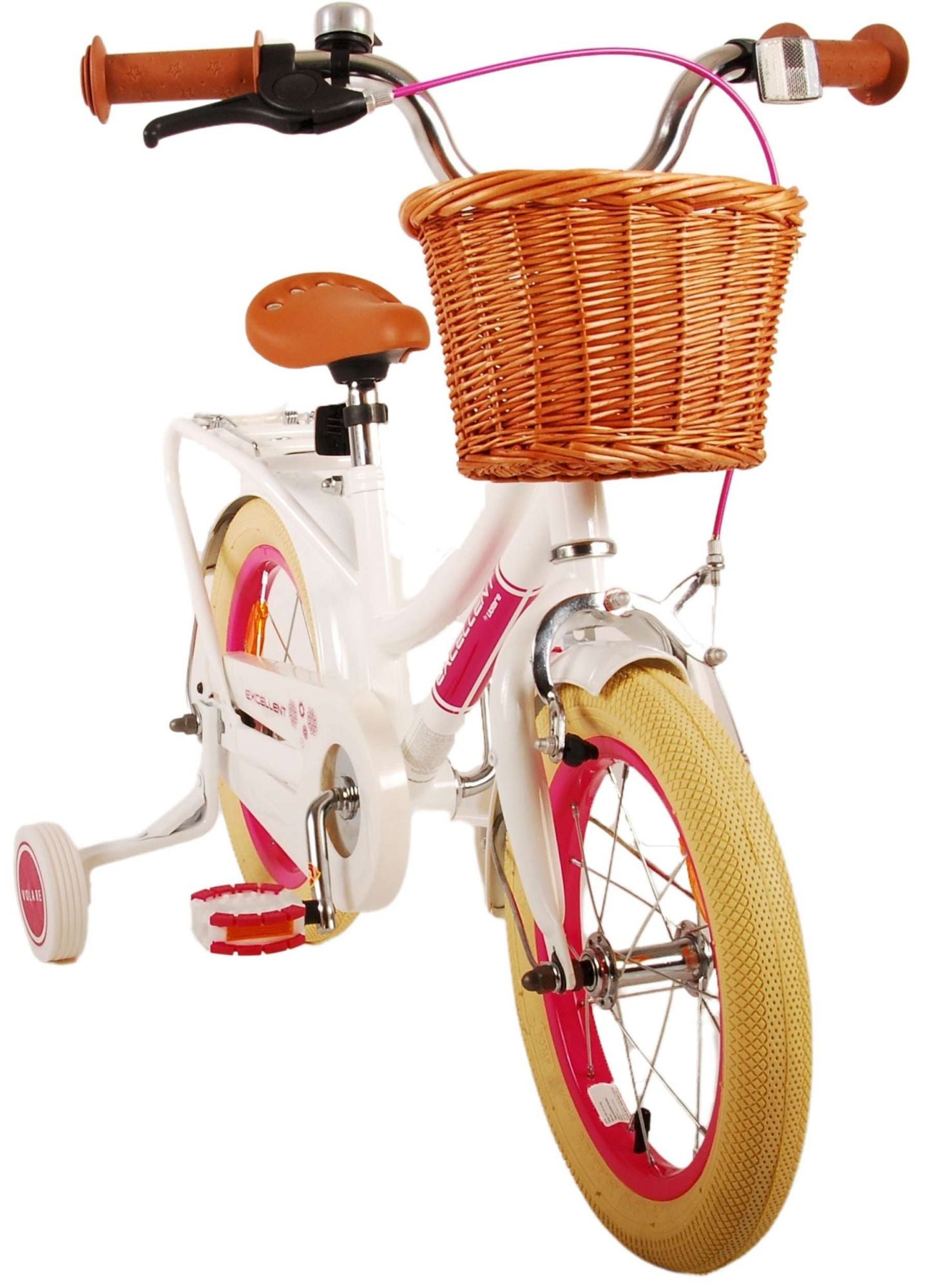 Volare Excellent Kinderfiets - Meisjes - 14 inch - Wit - 3-5 jaar extra afbeelding 11