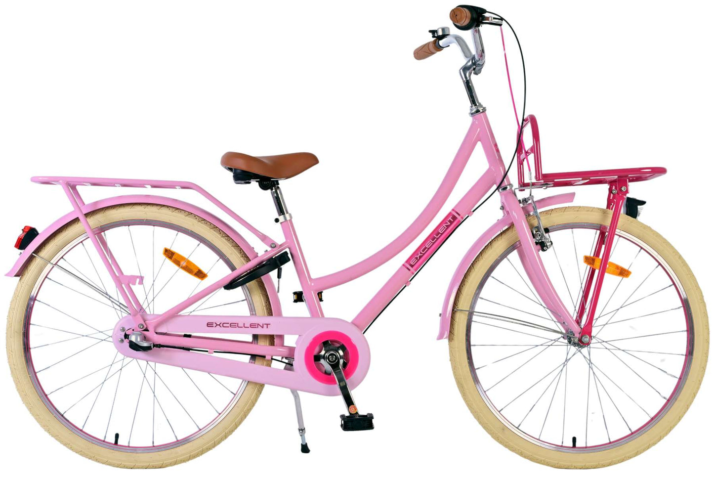 Volare Excellent Kinderfiets - Meisjes - 24 inch - Roze - 3 Versnellingen - 8-10 jaar bij Fietstotaal