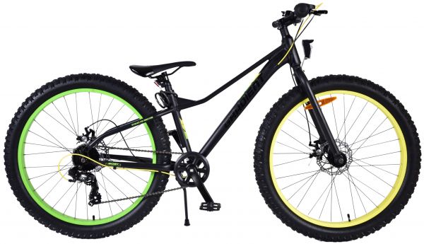 Volare Gradient Kinderfiets 26 Inch Zwart Geel Groen - Zwart, Groen, Geel - 7 versnellingen - 10-12 jaar extra afbeelding 2