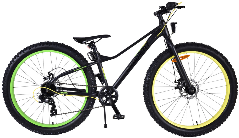Volare Gradient Kinderfiets 26 Inch Zwart Geel Groen - Zwart, Groen, Geel - 7 versnellingen - 10-12 jaar bij Fietstotaal