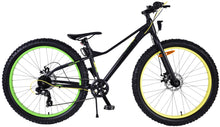 Volare Gradient Kinderfiets 26 Inch Zwart Geel Groen - Zwart, Groen, Geel - 7 versnellingen - 10-12 jaar bij Fietstotaal
