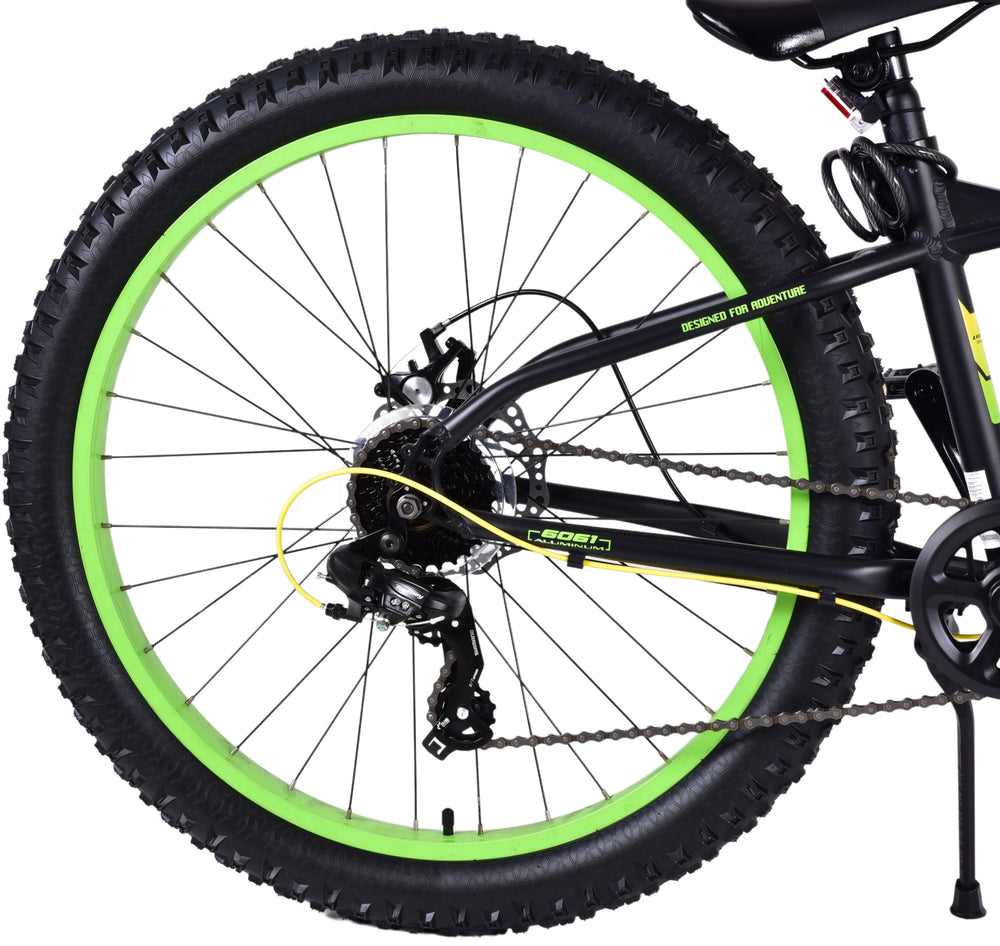 Volare Gradient Kinderfiets 26 Inch Zwart Geel Groen - Zwart, Groen, Geel - 7 versnellingen - 10-12 jaar extra afbeelding 3