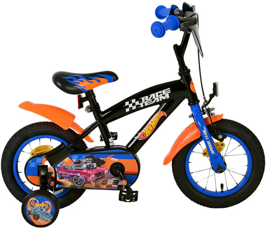 Hot Wheels Kinderfiets - Jongens - 12 inch - Zwart Oranje Blauw - Zwart, Blauw, Oranje - 3-5 jaar bij Fietstotaal