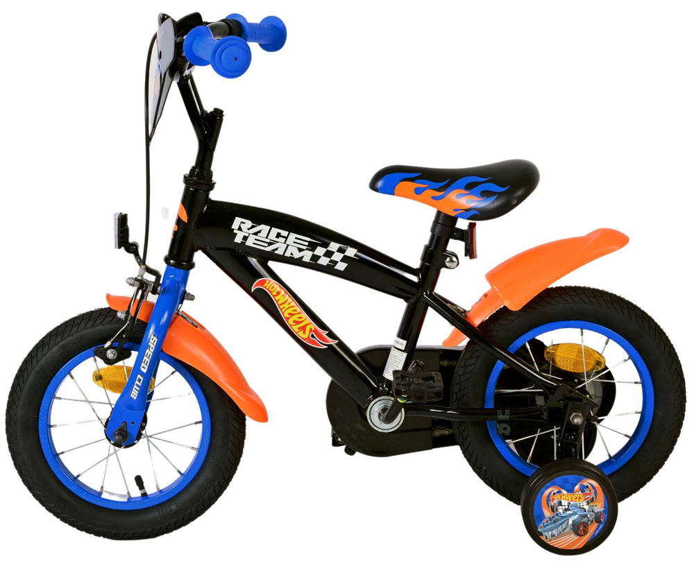 Hot Wheels Kinderfiets - Jongens - 12 inch - Zwart Oranje Blauw - Zwart, Blauw, Oranje - 3-5 jaar extra afbeelding 9