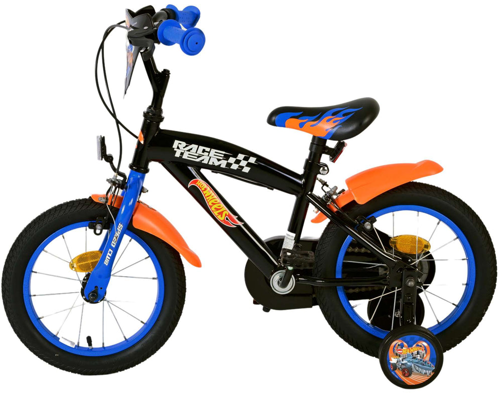 Hot Wheels Kinderfiets - Jongens - 14 inch - Zwart Oranje Blauw - Zwart, Blauw, Oranje - 3-5 jaar extra afbeelding 9