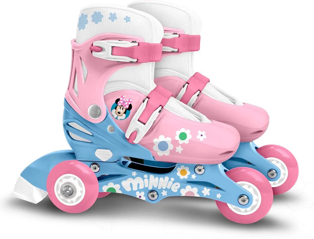 Verstelbare 2-in-1 3-wiel skates MINNIE maat 27-30 - Vanaf 8 jaar bij Fietstotaal