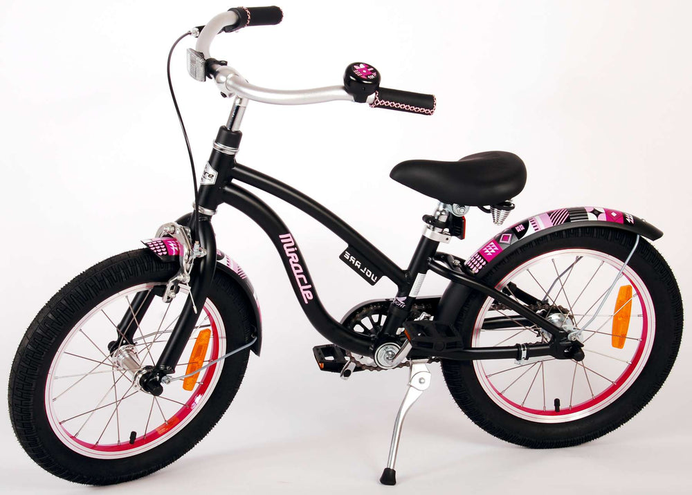 Volare Miracle Cruiser Kinderfiets - Meisjes- 16 inch - Mat Zwart - Prime Collection - 4-6 jaar extra afbeelding 15