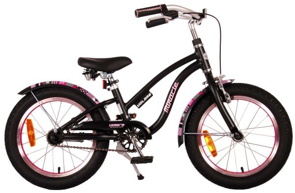 Volare Miracle Cruiser Kinderfiets - Meisjes- 16 inch - Mat Zwart - Prime Collection - 4-6 jaar extra afbeelding 2