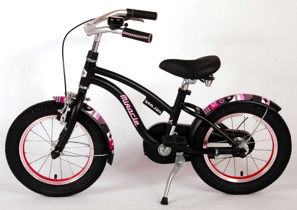Volare Miracle Kinderfiets - Meisjes - 14 inch - Mat Zwart - Prime Collection - 3-5 jaar extra afbeelding 14
