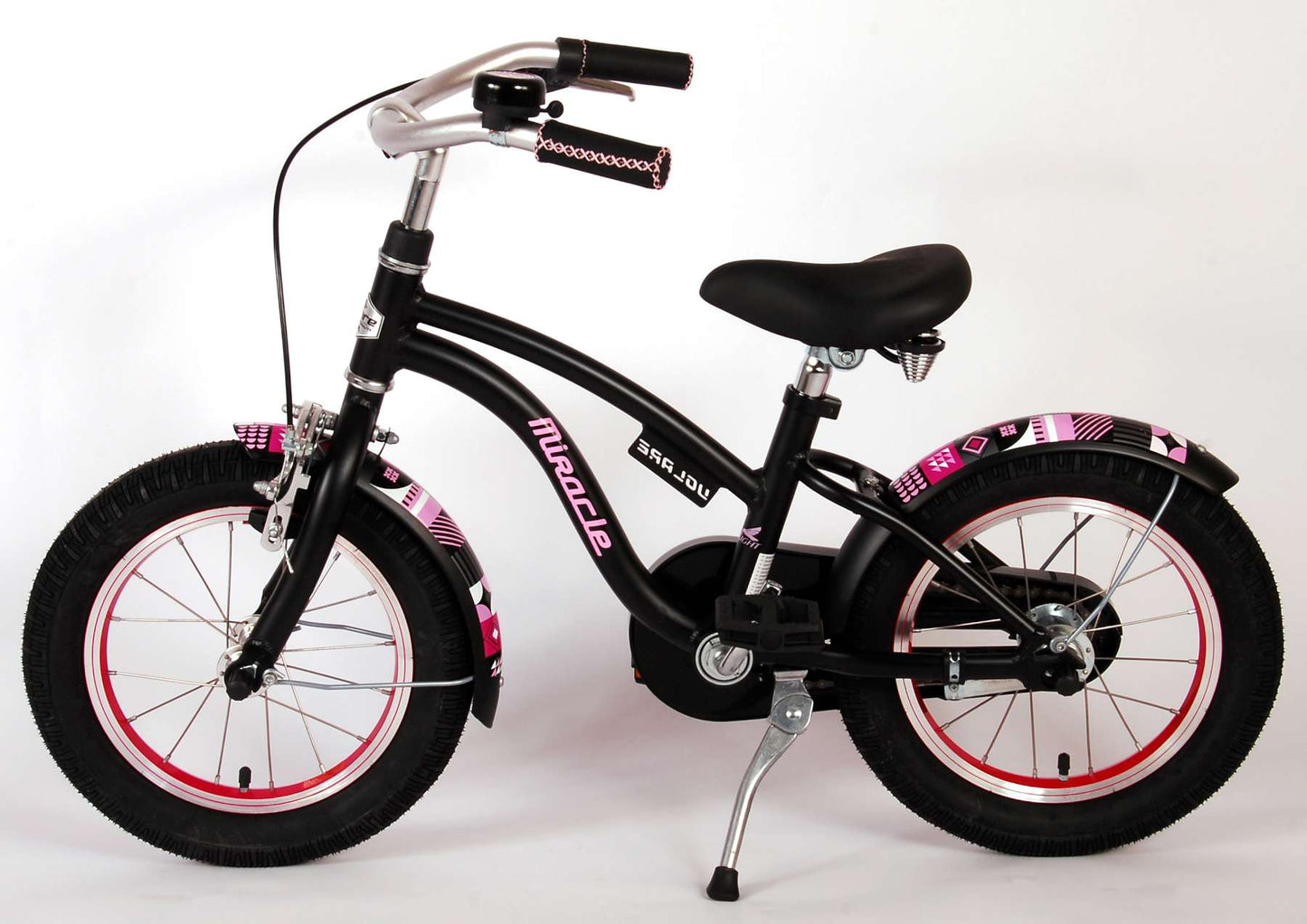 Volare Miracle Kinderfiets - Meisjes - 14 inch - Mat Zwart - Prime Collection - 3-5 jaar extra afbeelding 14