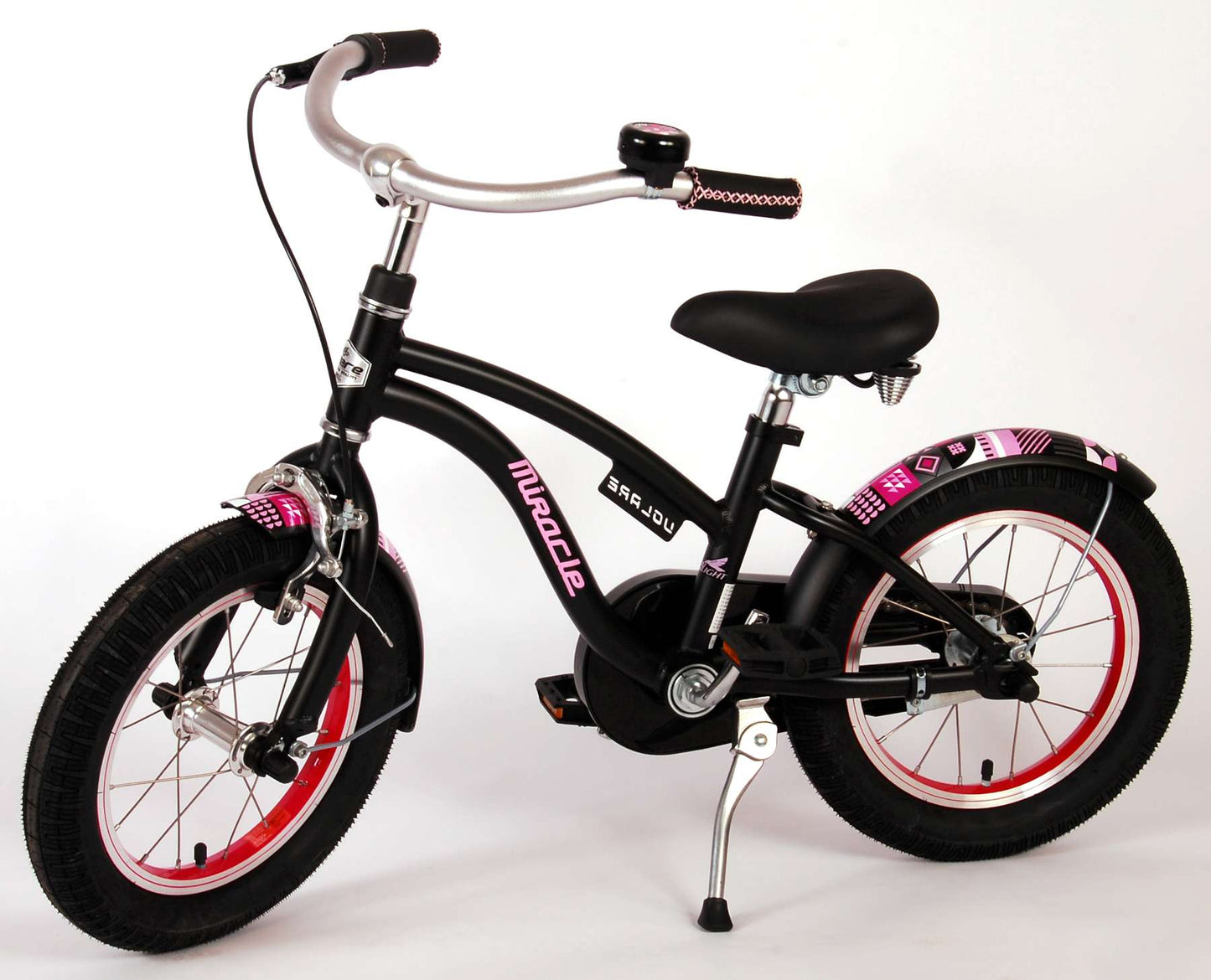 Volare Miracle Kinderfiets - Meisjes - 14 inch - Mat Zwart - Prime Collection - 3-5 jaar extra afbeelding 15