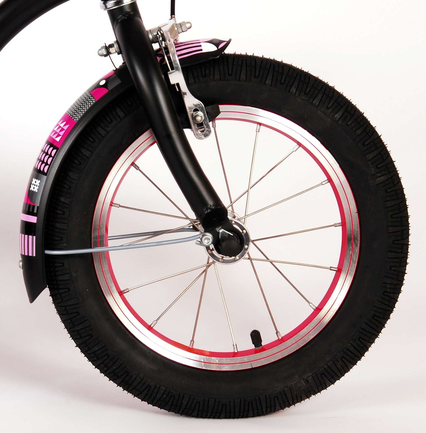 Volare Miracle Kinderfiets - Meisjes - 14 inch - Mat Zwart - Prime Collection - 3-5 jaar extra afbeelding 6