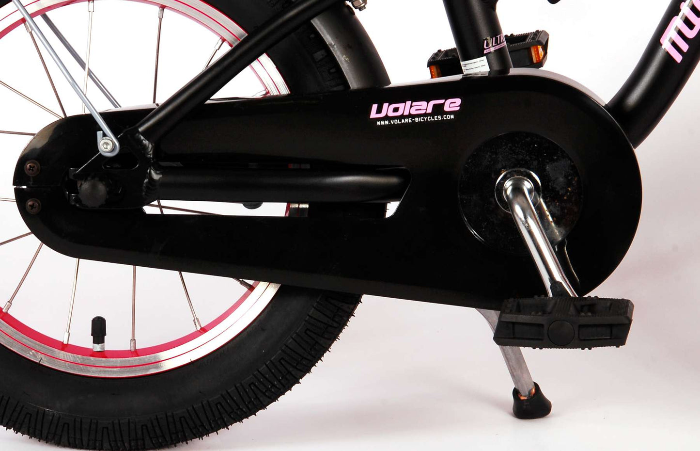 Volare Miracle Kinderfiets - Meisjes - 14 inch - Mat Zwart - Prime Collection - 3-5 jaar extra afbeelding 7