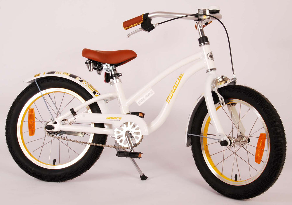 Volare Miracle Cruiser Kinderfiets - Meisjes - 16 inch - Wit - Prime Collection - 4-6 jaar extra afbeelding 4