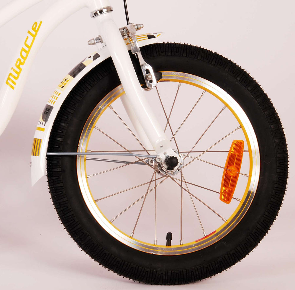 Volare Miracle Cruiser Kinderfiets - Meisjes - 16 inch - Wit - Prime Collection - 4-6 jaar extra afbeelding 6