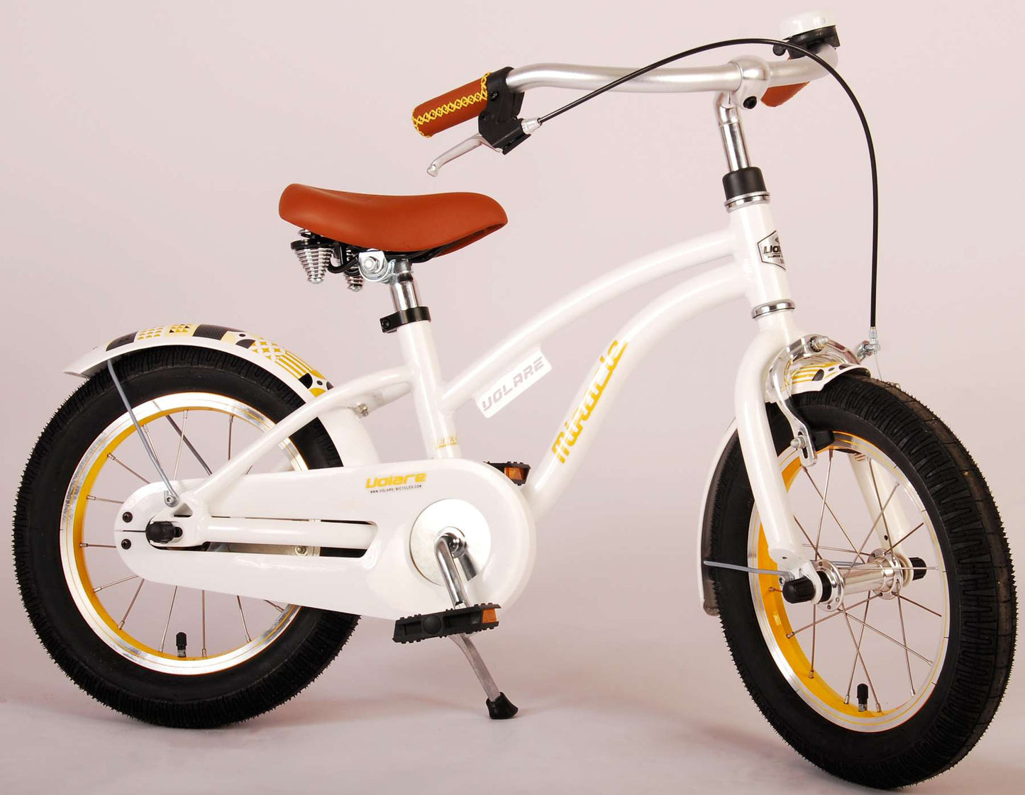 Volare Miracle Kinderfiets - Meisjes - 14 inch - Wit - Prime Collection - 3-5 jaar extra afbeelding 4