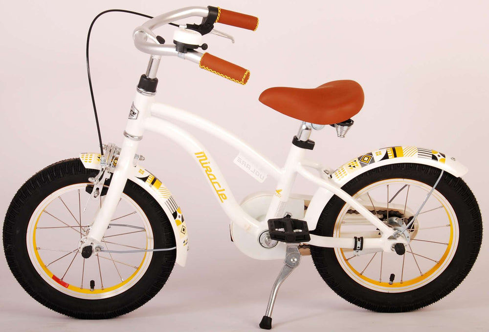 Volare Miracle Kinderfiets - Meisjes - 14 inch - Wit - Prime Collection - 3-5 jaar extra afbeelding 14
