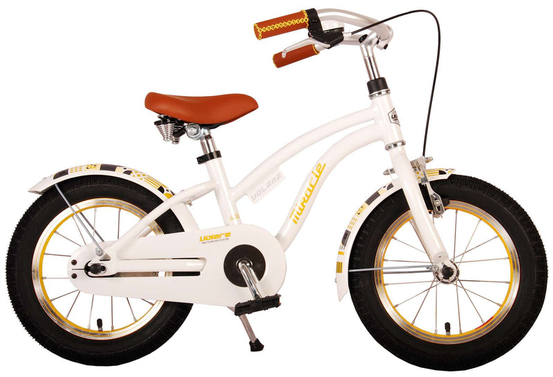 Volare Miracle Kinderfiets - Meisjes - 14 inch - Wit - Prime Collection - 3-5 jaar