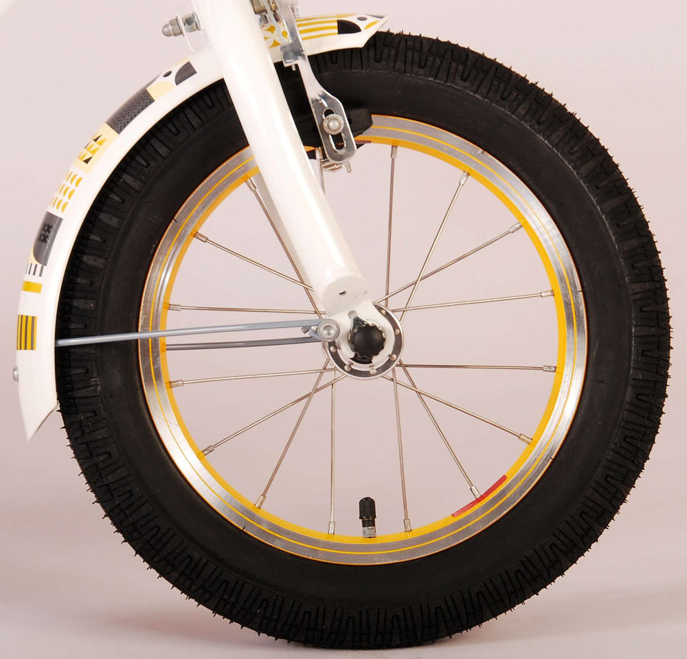 Volare Miracle Kinderfiets - Meisjes - 14 inch - Wit - Prime Collection - 3-5 jaar extra afbeelding 6