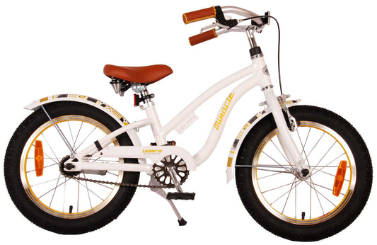 Volare Miracle Cruiser Kinderfiets - Meisjes - 16 inch - Wit - Prime Collection - 4-6 jaar bij Fietstotaal