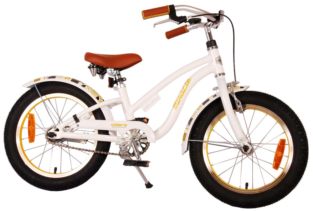 Volare Miracle Cruiser Kinderfiets - Meisjes - 16 inch - Wit - Prime Collection - 4-6 jaar extra afbeelding 3
