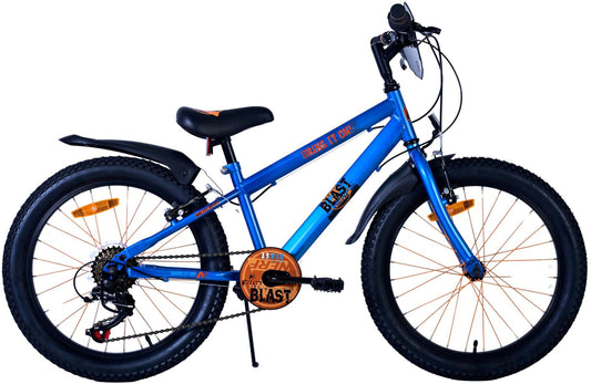 NERF Kinderfiets - Jongens - 20 inch - Satijn Blauw - 6 Speed - 6 versnellingen - 6-8 jaar bij Fietstotaal
