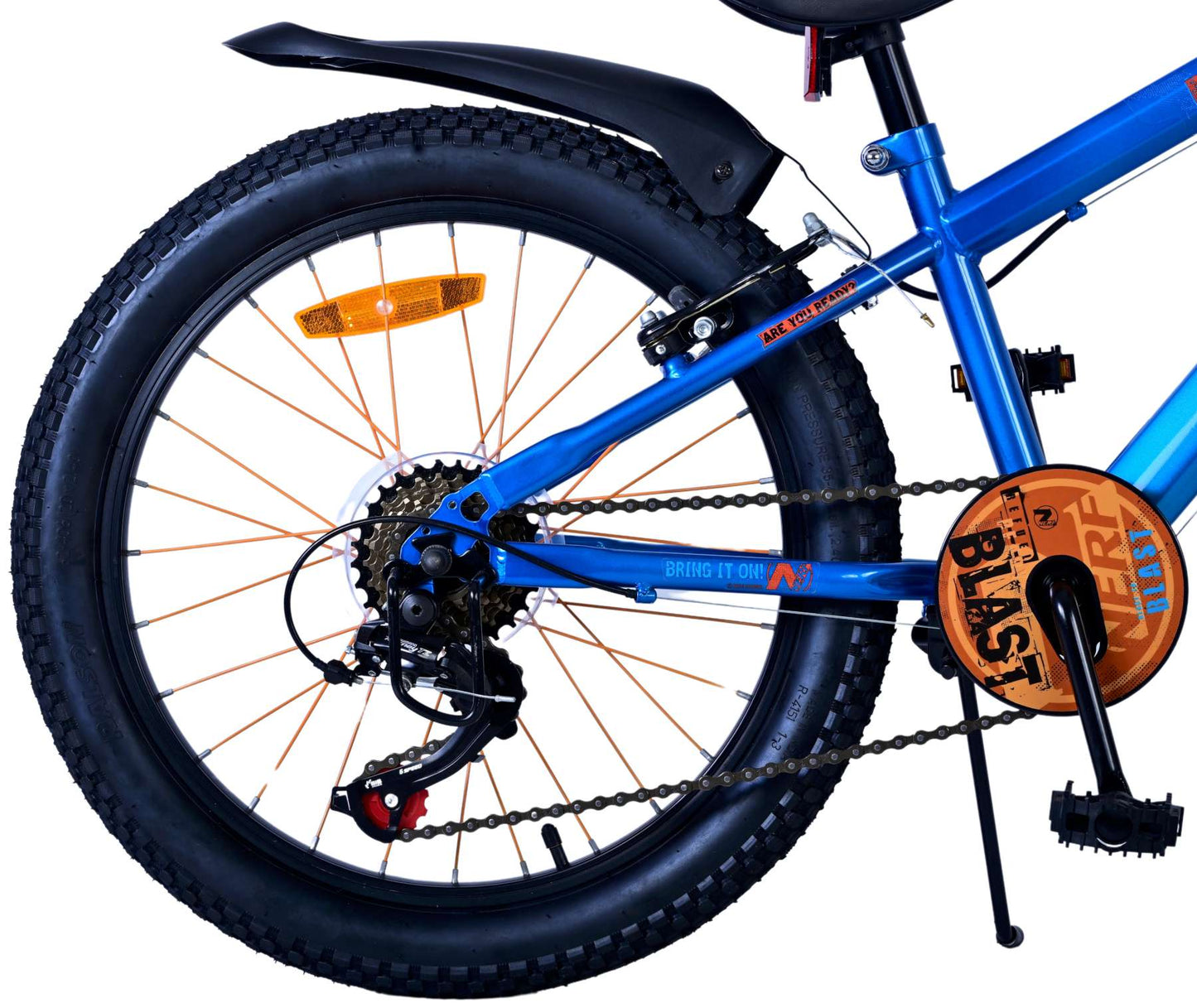 NERF Kinderfiets - Jongens - 20 inch - Satijn Blauw - 6 Speed - 6 versnellingen - 6-8 jaar extra afbeelding 12