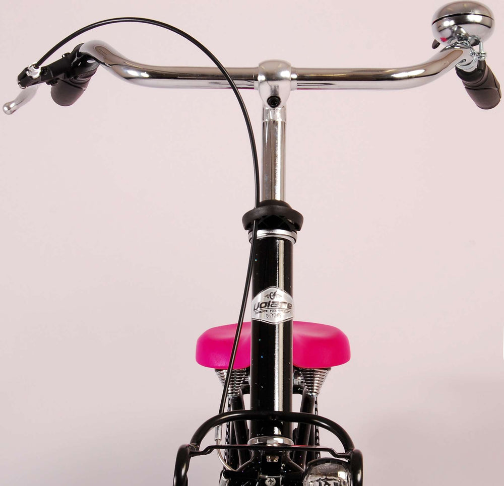 Volare Classic Oma Kinderfiets - Meisjes - 20 inch - Zwart met glitters - 6-8 jaar extra afbeelding 14