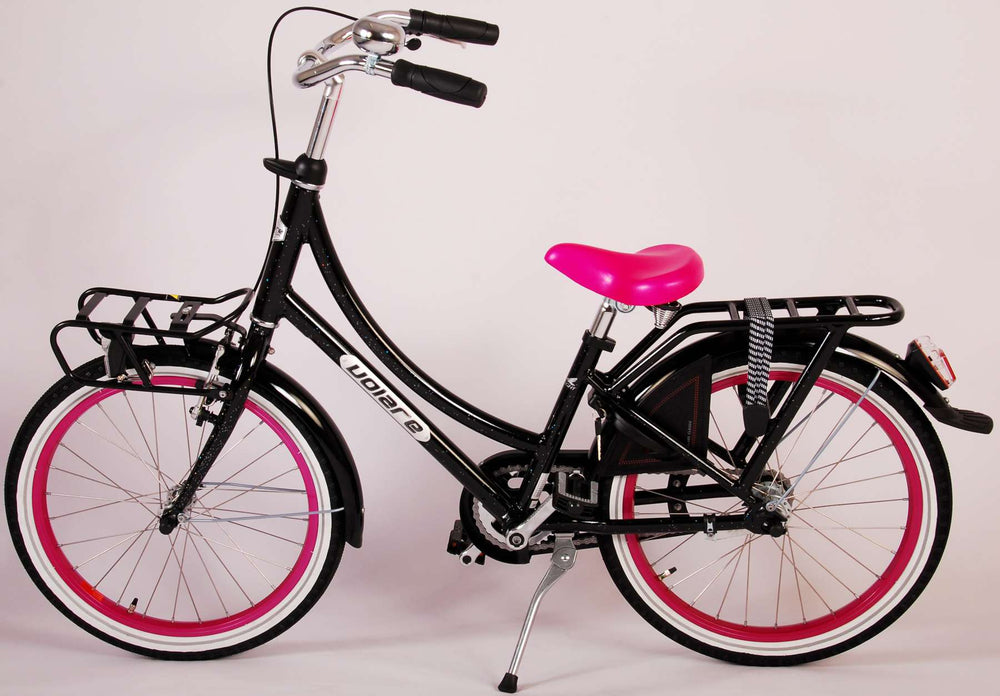 Volare Classic Oma Kinderfiets - Meisjes - 20 inch - Zwart met glitters - 6-8 jaar extra afbeelding 15