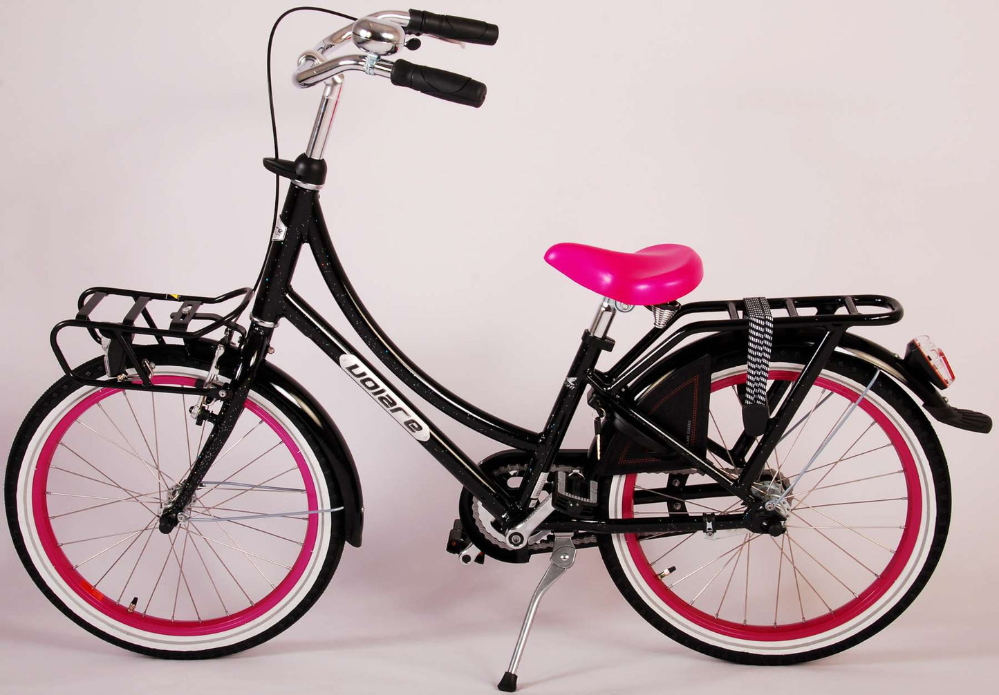 Volare Classic Oma Kinderfiets - Meisjes - 20 inch - Zwart met glitters - 6-8 jaar extra afbeelding 15