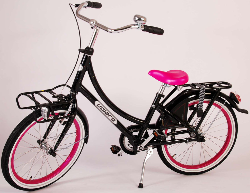 Volare Classic Oma Kinderfiets - Meisjes - 20 inch - Zwart met glitters - 6-8 jaar extra afbeelding 16