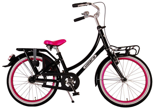 Volare Classic Oma Kinderfiets - Meisjes - 20 inch - Zwart met glitters - 6-8 jaar bij Fietstotaal