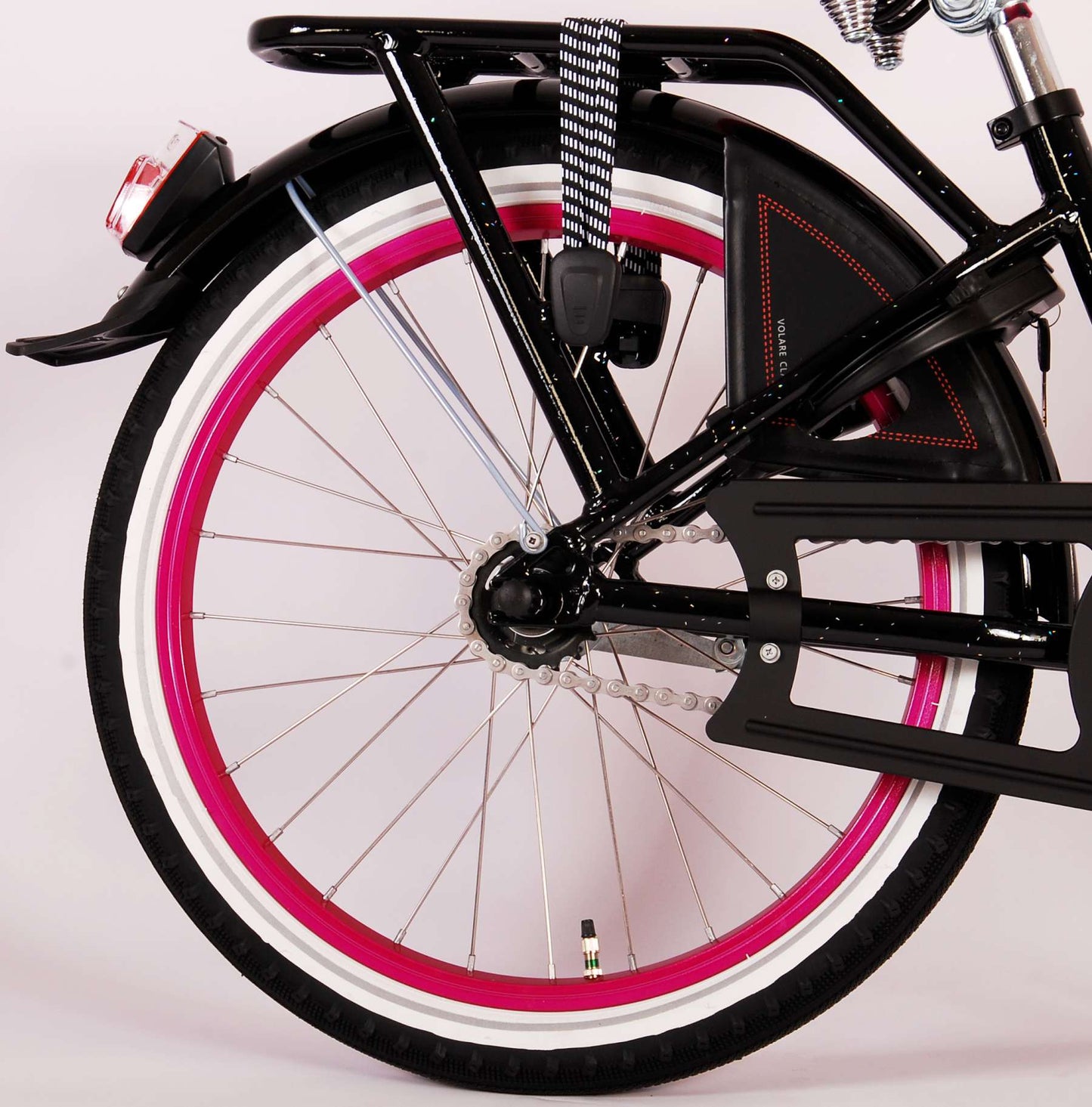 Volare Classic Oma Kinderfiets - Meisjes - 20 inch - Zwart met glitters - 6-8 jaar extra afbeelding 5