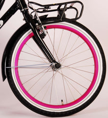 Volare Classic Oma Kinderfiets - Meisjes - 20 inch - Zwart met glitters - 6-8 jaar extra afbeelding 6
