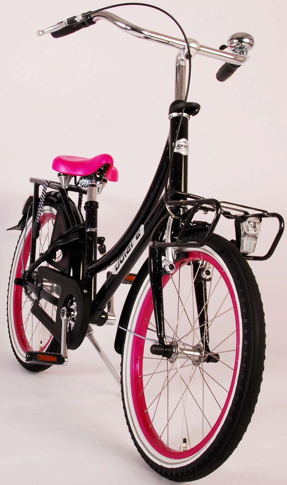 Volare Classic Oma Kinderfiets - Meisjes - 20 inch - Zwart met glitters - 6-8 jaar extra afbeelding 11