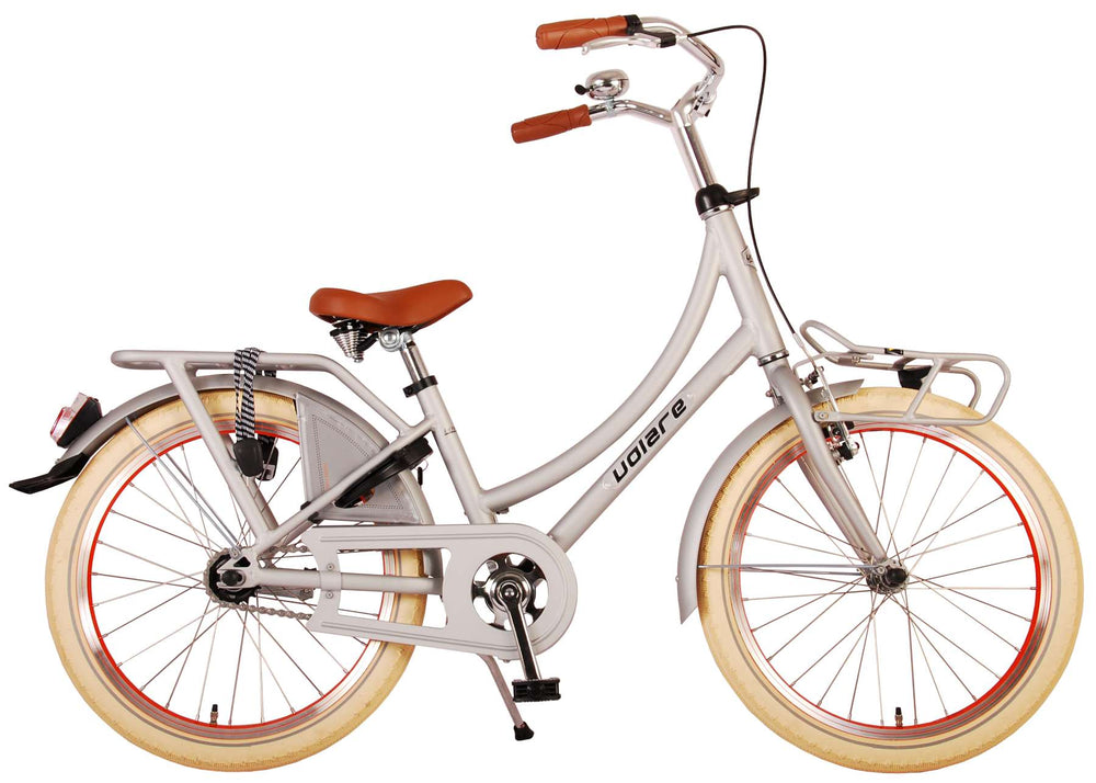 Volare Classic Oma Kinderfiets - Meisjes - 20 inch - Mat Zilver - 6-8 jaar bij Fietstotaal