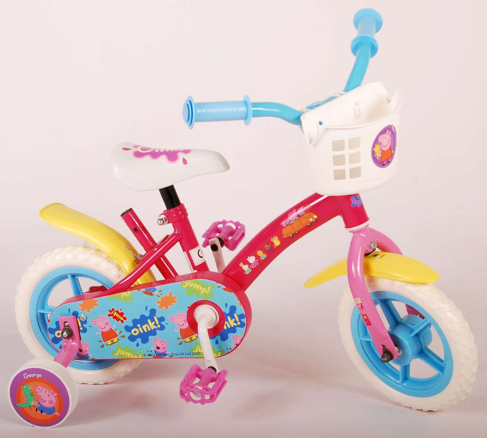Peppa Pig Kinderfiets - Meisjes - 10 inch - Roze/Blauw - Doortrapper - Blauw, Roze - 2-4 jaar extra afbeelding 14