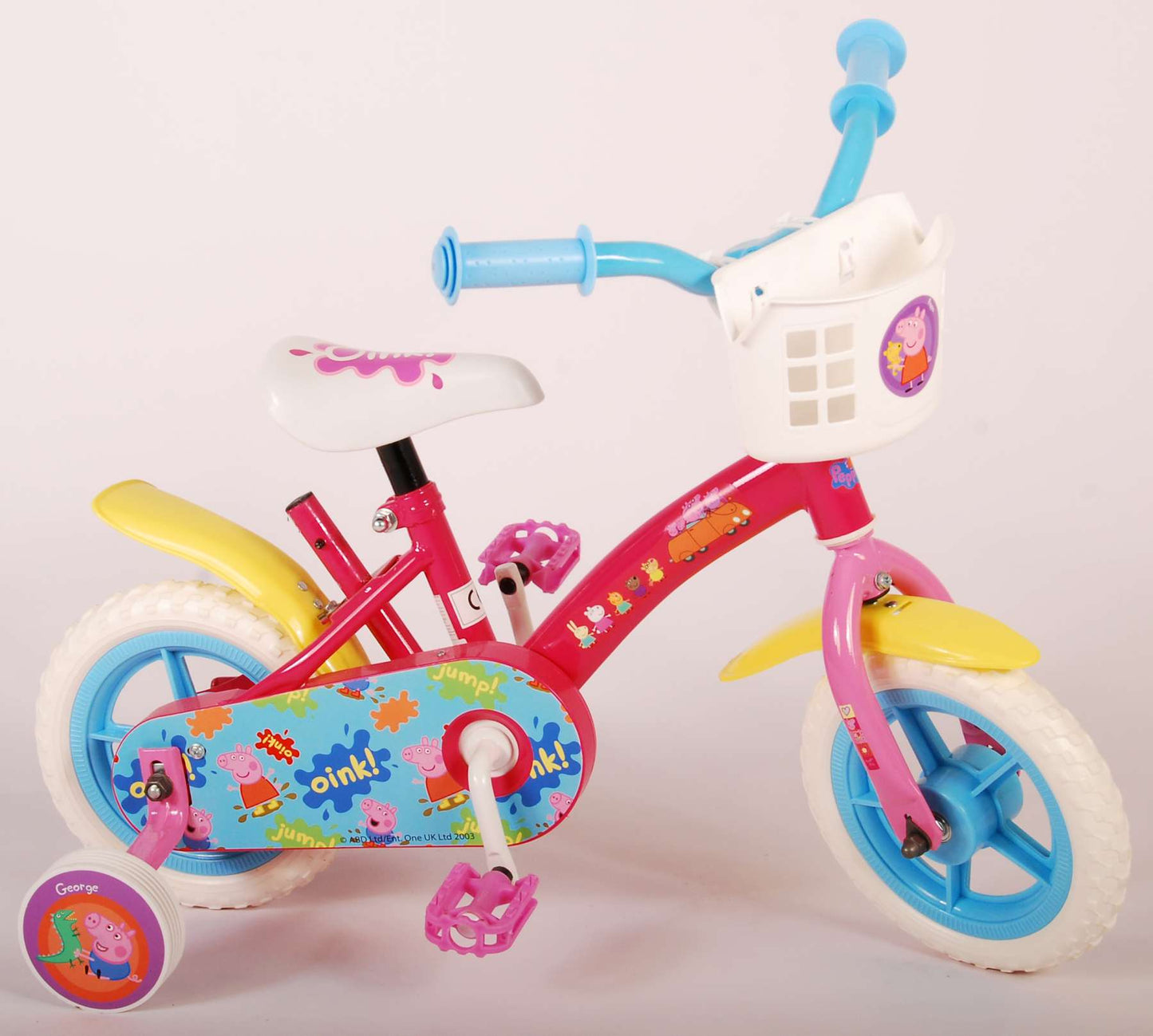 Peppa Pig Kinderfiets - Meisjes - 10 inch - Roze/Blauw - Doortrapper - Blauw, Roze - 2-4 jaar extra afbeelding 14