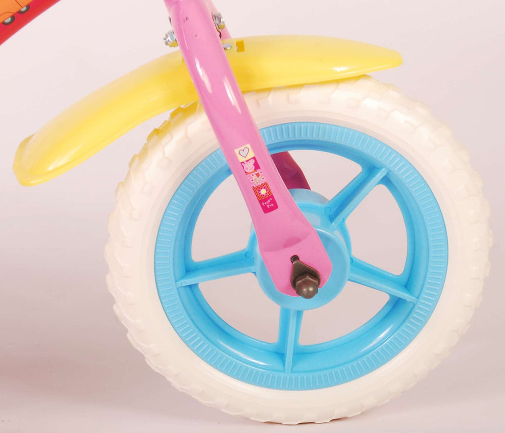 Peppa Pig Kinderfiets - Meisjes - 10 inch - Roze/Blauw - Doortrapper - Blauw, Roze - 2-4 jaar extra afbeelding 12