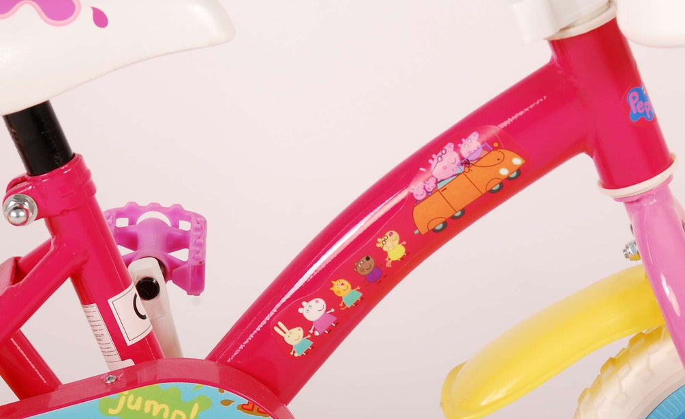 Peppa Pig Kinderfiets - Meisjes - 10 inch - Roze/Blauw - Doortrapper - Blauw, Roze - 2-4 jaar extra afbeelding 10