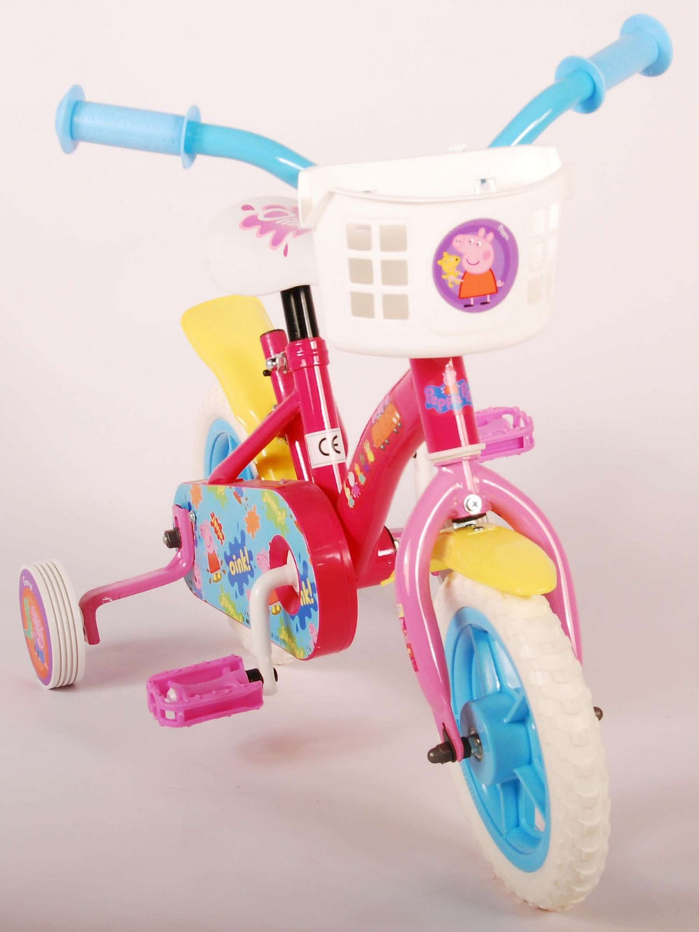 Peppa Pig Kinderfiets - Meisjes - 10 inch - Roze/Blauw - Doortrapper - Blauw, Roze - 2-4 jaar extra afbeelding 7