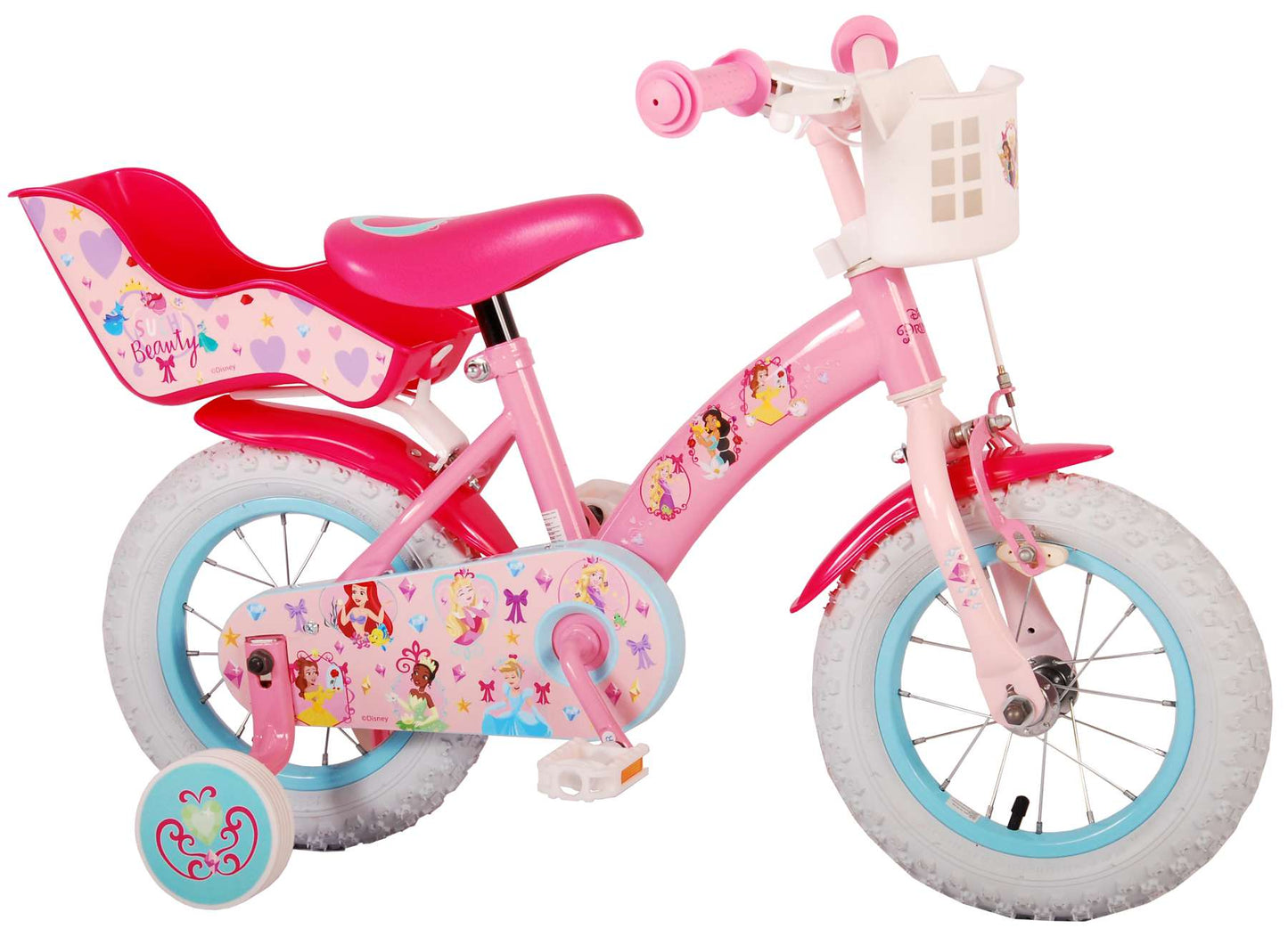 Disney Princess Kinderfiets 12 inch - 3-5 jaar extra afbeelding 3