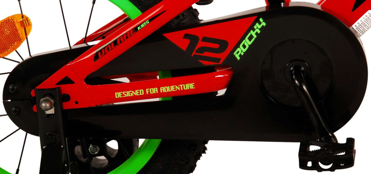 Volare Rocky Kinderfiets - Jongens - 14 inch - Rood - 3-5 jaar extra afbeelding 8