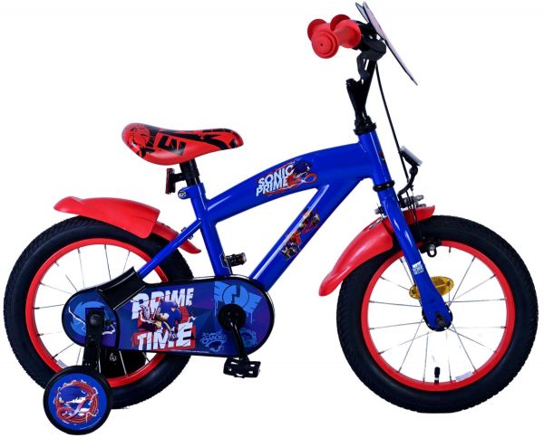 Sonic Prime Kinderfiets - Jongens - 14 inch - Blauw Rood - Blauw, Rood - 3-5 jaar extra afbeelding 2