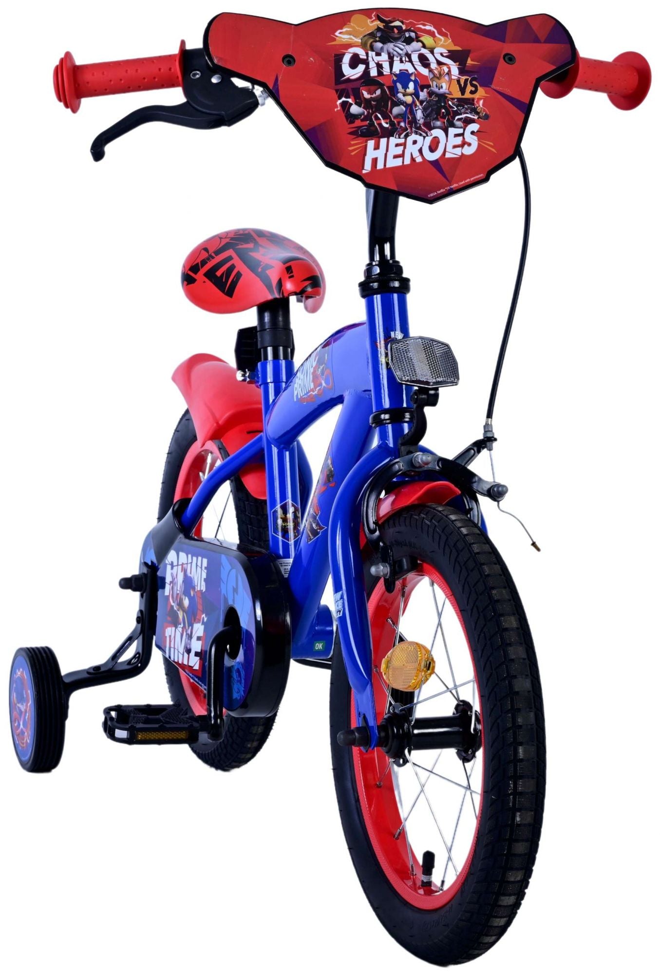 Sonic Prime Kinderfiets - Jongens - 14 inch - Blauw Rood - Blauw, Rood - 3-5 jaar extra afbeelding 7