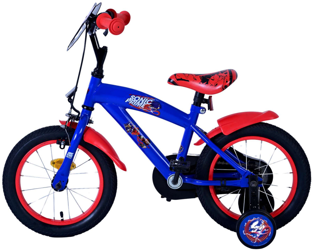Sonic Prime Kinderfiets - Jongens - 14 inch - Blauw Rood - Blauw, Rood - 3-5 jaar extra afbeelding 9