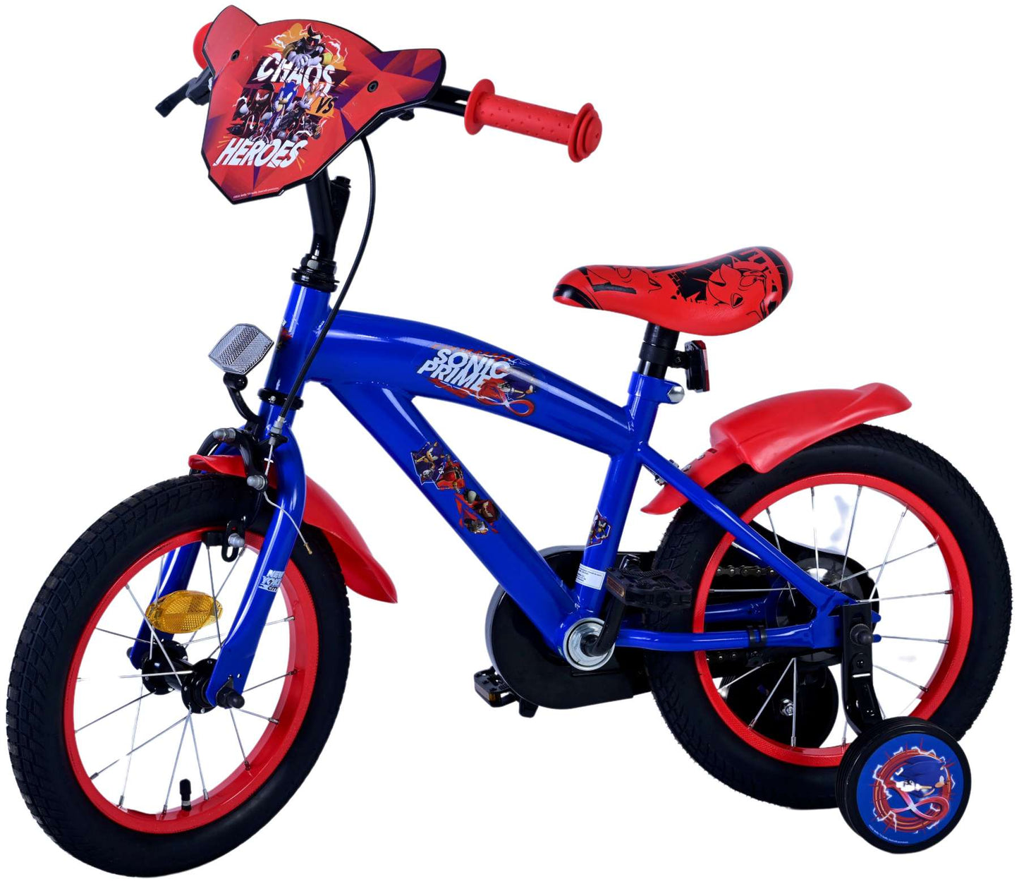 Sonic Prime Kinderfiets - Jongens - 14 inch - Blauw Rood - Blauw, Rood - 3-5 jaar extra afbeelding 10