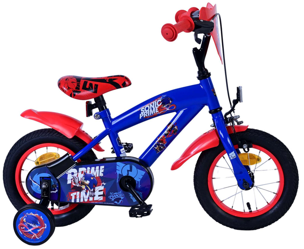Sonic Prime Kinderfiets - Jongens - 12 inch - Blauw Rood - Blauw, Rood - 3-5 jaar bij Fietstotaal